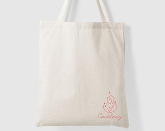 Personalized Bachelorette Party Favor Tote Bag: Match Made in Heaven