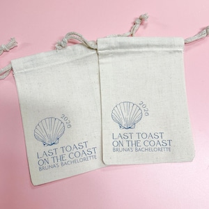 Last Toast on the Coast Hangover Bags - Bachelorette Party Favors - Coastal Recovery Kit Bag image 2