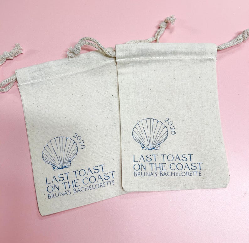 Last Toast on the Coast Hangover Bags - Bachelorette Party Favors - Coastal Recovery Kit Bag image 2