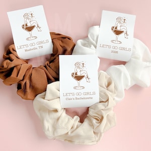 Let's Go Girls Scrunchie - Cowgirl Bachelorette Party Favor image 1
