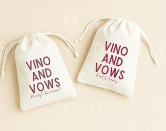 Winery Bachelorette Favor - Hangover Bags - Vino and Vows Themed Favors for Wine Bach