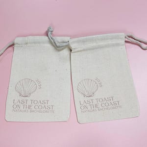 Last Toast on the Coast Hangover Bags - Bachelorette Party Favors - Coastal Recovery Kit Bag image 3