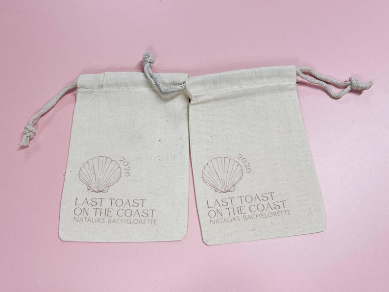 Last Toast on the Coast Hangover Bags - Bachelorette Party Favors - Coastal Recovery Kit Bag image 3