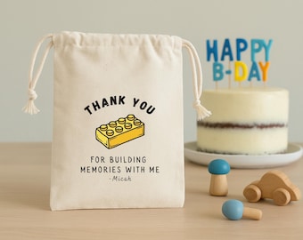 Building Block Party Favor – Personalized Kids Birthday Goodie Bag