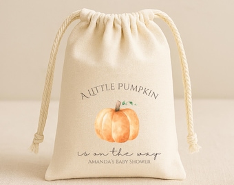 A Little Pumpkin Baby Shower Favors - Fall Themed Gift Bags for Baby Sprinkle