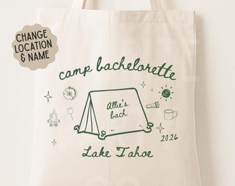 Camp Bachelorette Tote Bag – Mountain Bridesmaid Favor