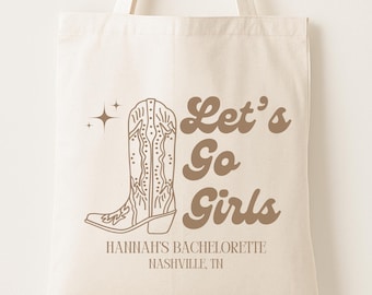 Cowgirl Bachelorette Party Tote: Nashville Favor Bag