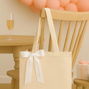 Wedding Ribbon Name Tag – Personalized Favor for Totes and Drink Glasses