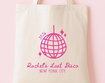 Last Disco Bachelorette Party Tote- Mama Mia Bridal Shower Favor