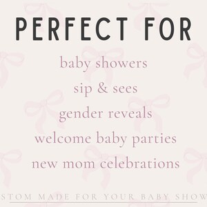 a baby shower sign with the words, baby showers, sip & sees, gender
