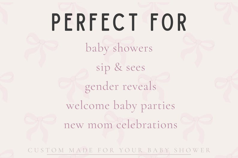 a baby shower sign with the words, baby showers, sip & sees, gender