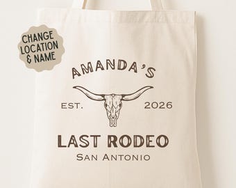 Draagtas Last Rodeo Bachelorette Party: Cowgirl Bedanktasje