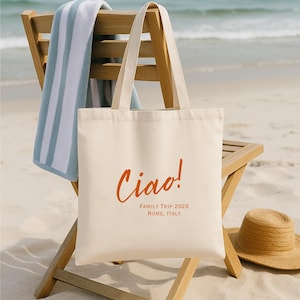 Ciao Italy Wedding Tote Bag: Family Trip Favor