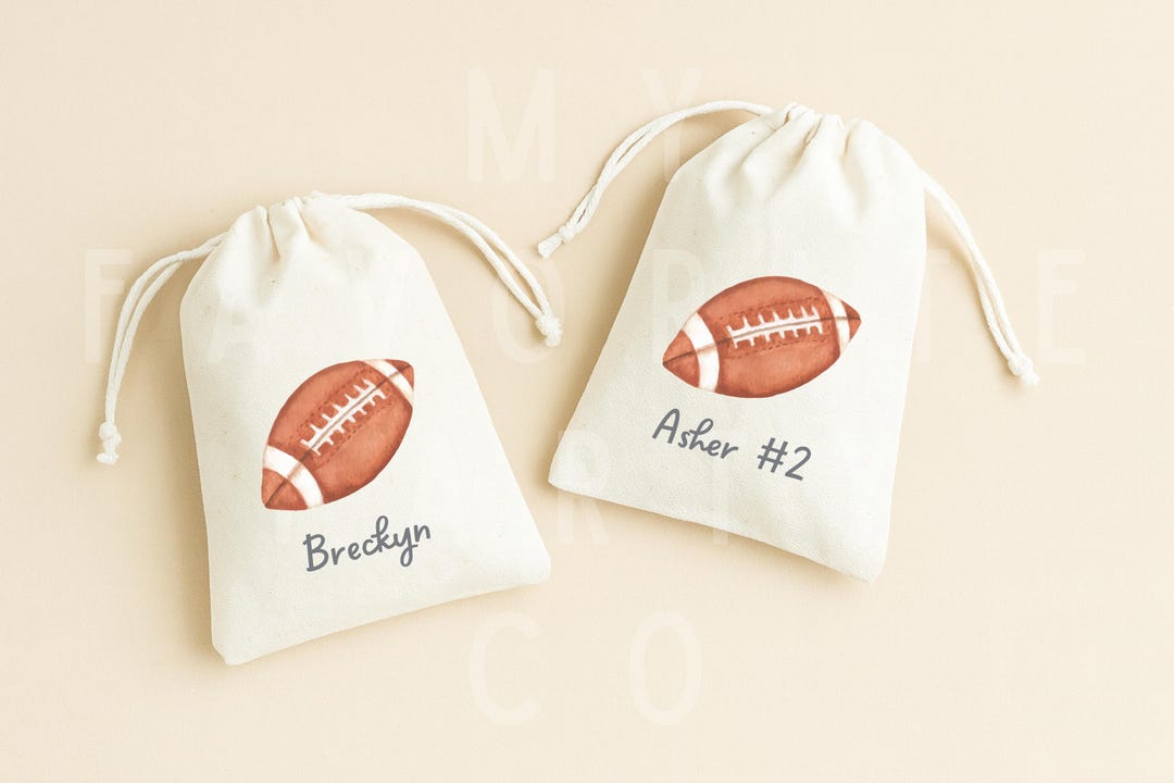 Personalized Football Party Favor Bag: Kids Drawstring Goodie Bag - Etsy
