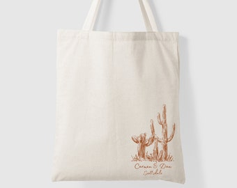 Cactus Welcome Tote for Destination Wedding Welcome Guest Bags for Scottsdale Wedding Guest Favor for Desert Wedding Tote Bag