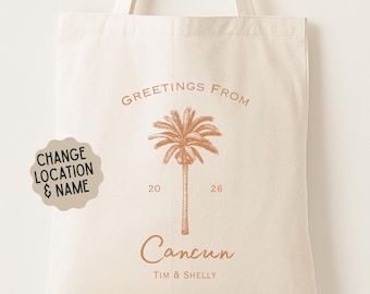 Palm Tree Tote - Wedding Bags - Rehearsal Dinner Gift for Destination Wedding