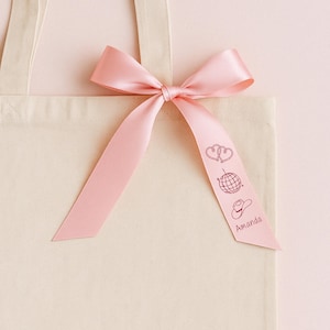 Personalized Bachelorette Party Ribbon Tag: Last Disco Favor