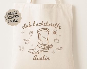 Last Rodeo Bachelorette Party Favor - Western Tote for Nashville Bach