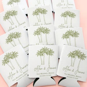 Beach Wedding Can Coolers: Coastal Wedding Favors image 3