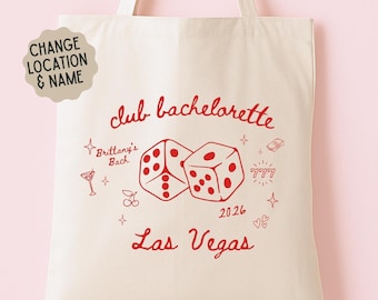Las Vegas Bachelorette Tote - Bachelorette Party Gastgeschenke - Lucky in Love Themed Taschen für Bach