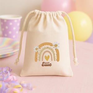 Groovy Favor Bag | Kids Boho Birthday Party Favor | Drawstring Gift Bag | Personalized Kids Party Favors| Customized Goodie Bag |