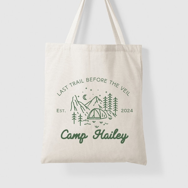 Camp Bachelorette Tote for Camp Bachelorette Party Favor Bag for Bridesmaids Camping Tote Bachelorette Party Favor Bags