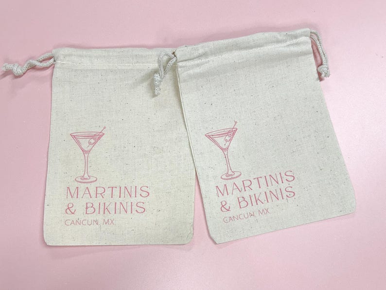 Martinis and Bikinis Hangover Bag - Bachelorette Party Favor - Pool Bach Weekend Favors image 2