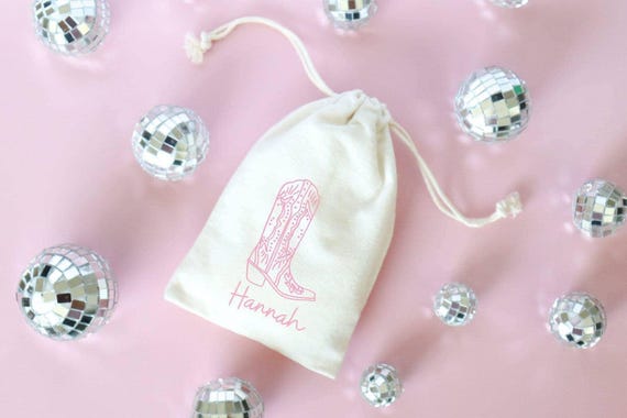 Cowgirl Hangover Kit Bags - Bachelorette Party Favors - Last Disco Western Bach Favor Bags