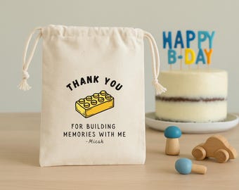 Building Block Party Favor – Personalized Kids Birthday Goodie Bag