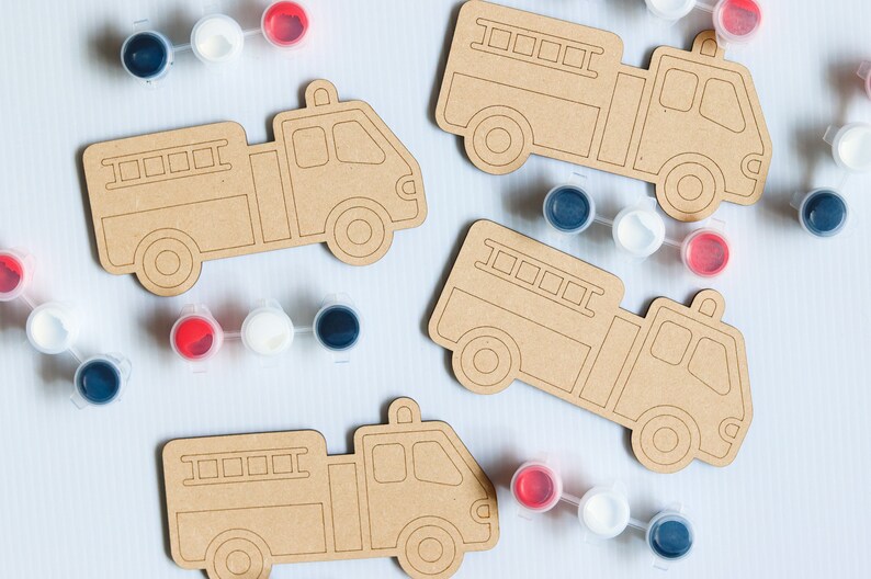 Fire Truck Kit for Kids Fire Truck Craft Kit for Party - Etsy
