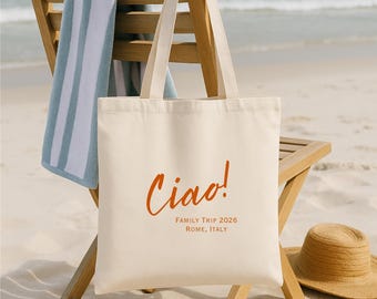 Ciao Italy Wedding Tote Bag: Family Trip Favor