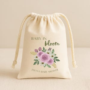 Baby in Bloom Baby Shower Favor - Personalized Bags for Flower Sprinkle