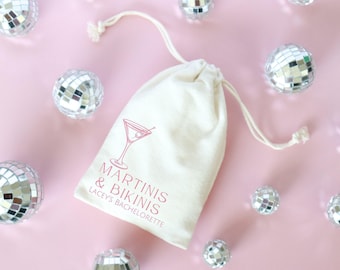 Martinis and Bikinis Hangover Bag - Bachelorette Party Favor - Pool Bach Weekend Favors