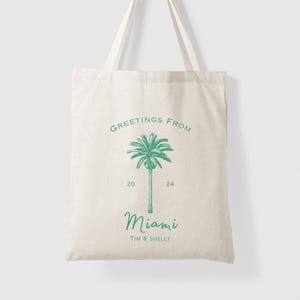Palm Tree Welcome Tote for Beach Wedding Welcome Guest Bags for Destination Wedding Guest Favor for Tropical Wedding Tote Bag