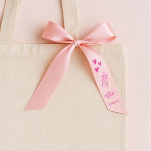 Personalized Ribbon Name Tag – Bridal Shower and Bachelorette Party Favor