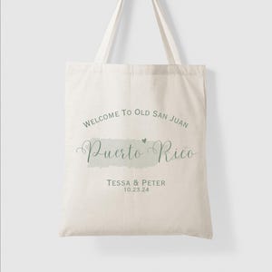 Puerto Rico Wedding Tote – Destination Guest Welcome Favor Bag