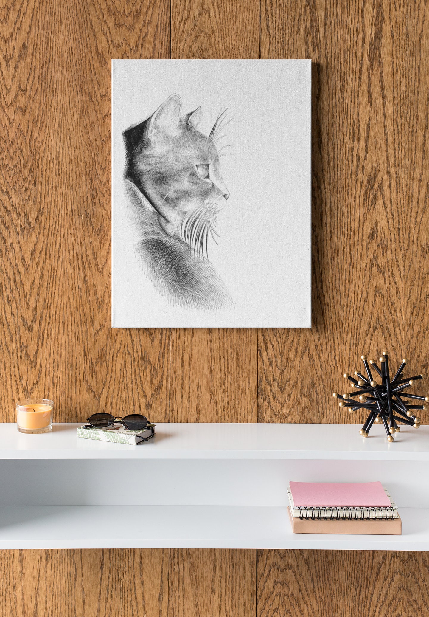 Katze Kunstdruck / Katze WandDekor / Katze Poster / Katze Etsy