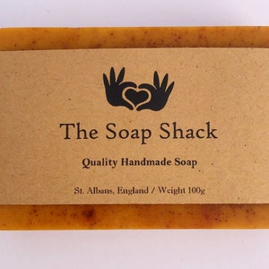 Handmade Turmeric Soap Bar 100g Recycled Packaging image 2