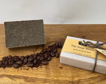 Set of 3 100g Handmade Soap Bars - Coffee, Lavender, Turmeric - Recycled Packaging