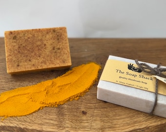 Handmade Turmeric Soap Bar 100g - Recycled Packaging