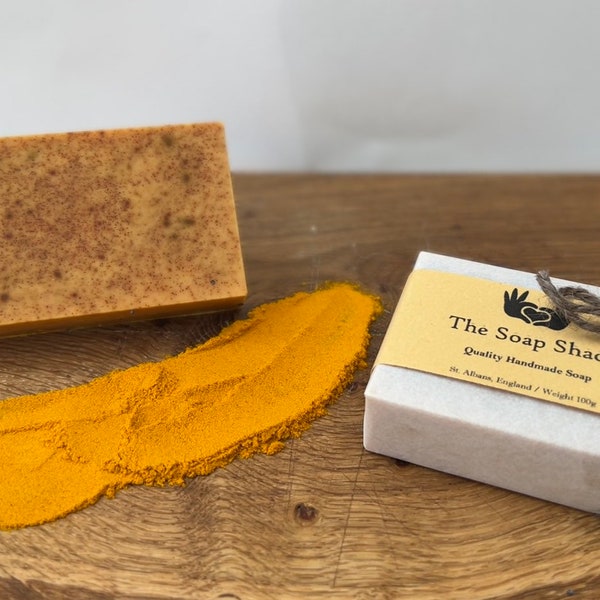 Handmade Turmeric Soap Bar 100g - Recycled Packaging