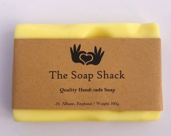 Handmade Novelty Cheese Soap Bar 100g - Vegetable Based - Choose Your Scent - Recycled Packing