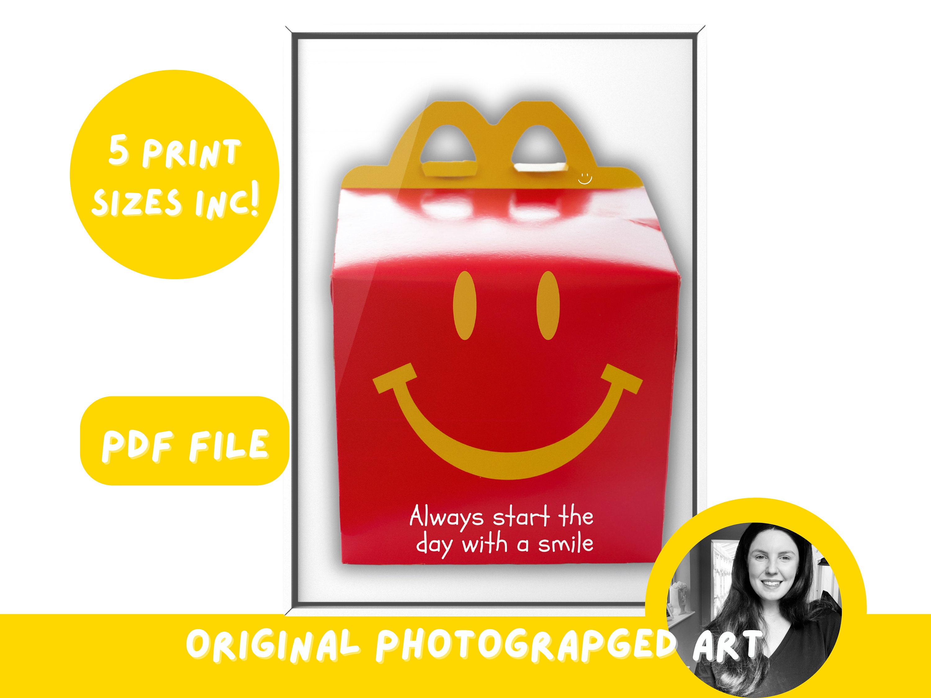 Kids Mcdonald's Happy Meal Box Print, Mcdonalds Happy Meal Print, Kids Mcdonald's Inspiring ...