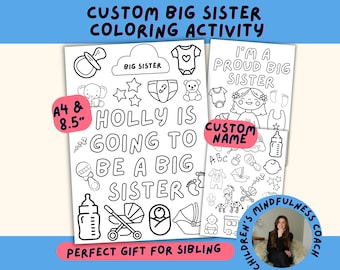 Individuell gestaltete Seiten zum Ausdrucken - große Schwester - Geschenk zum Ausdrucken