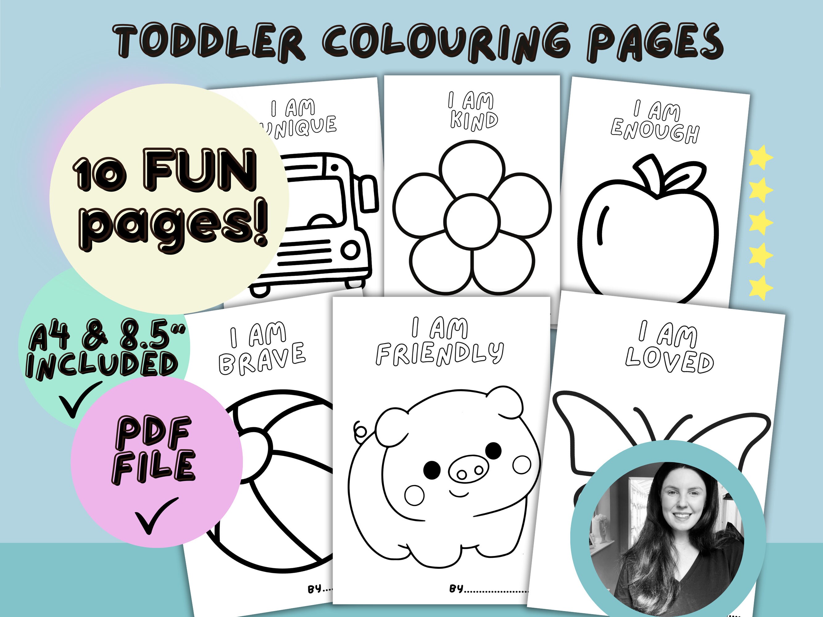 Preschool Coloring Pages Printable Coloring for Toddlers - Etsy