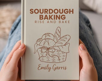 Sourdough Bread Baking Cookbook Personalized ~ Custom Cooking Journal Gift ~ Bread Making Recipe Journaling ~ Custom Baker Gift for Her