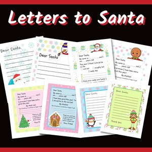 Santa Letter Templates Letter to the North Pole - Etsy