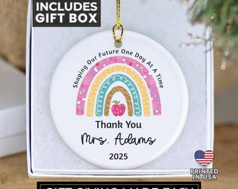 Personalized Teacher Ornament Gift – Teacher Appreciation Week or End of Year Keepsake from Student