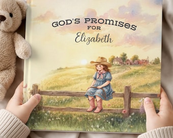 Personalized Baptism Gift for Girls ~ Christian Cowgirl Storybook ~ Custom Name Book ~ Baby Dedication & Christening Keepsake