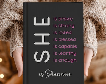 Affirmation Journal for Women - Custom Name Notebook - Personalized Daily Diary